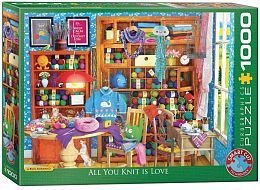 Eurographics 1000 pieces Puzzle: Everything you knit is Love