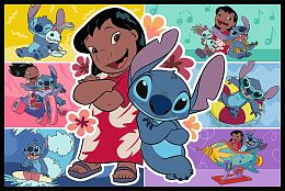 Trefl 2x200-piece Puzzle: The Happy Life of Lilo and Stitch