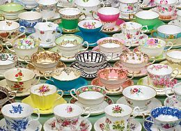 Cobble Hill Puzzle 1000 Pieces: Vintage Tea Cups