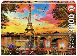 Educa puzzle 3000 pieces: Sunset in Paris