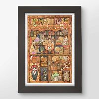 Pintoo 600-piece puzzle: Cotton Lion. The Magical Raccoon House