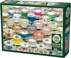 Cobble Hill Puzzle 1000 Pieces: Vintage Tea Cups