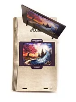 Wooden puzzle with 500 pieces. The impossible is possible. Forest symphony of colors