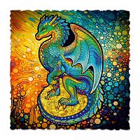 Wooden UNIDRAGON Puzzle 100 pieces: Dragon (DIY)