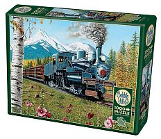 Cobble Hill puzzle 1000 pieces: the Locomotive with the forest