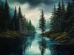 Wooden puzzle with 500 pieces. The magic of nature. The Silence of Karelia