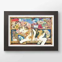 Pintoo 600-piece puzzle: Cotton Lion. The cat is an artist