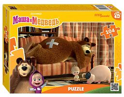 Step puzzle 104 pieces: Masha and the Bear. Forest stories