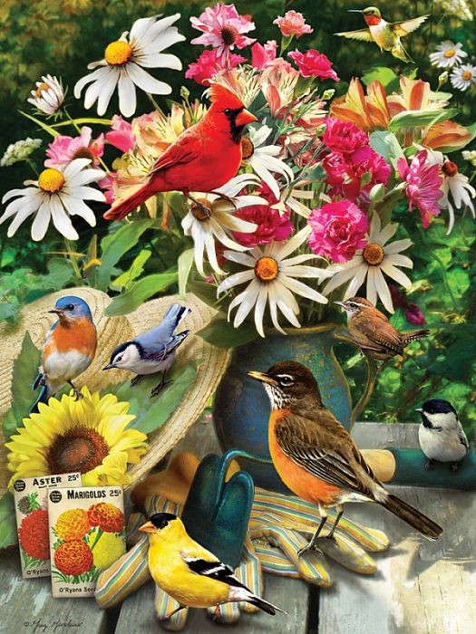 Puzzle Cobble Hill 500 pieces: Birds in the garden 52101/85035