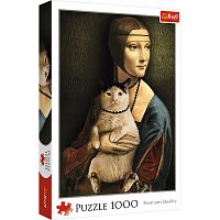 Trefl 1000 pieces Puzzle: Lady with a cat