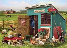 Cobble Hill 1000 pieces Puzzle: Chicken Coop (cottage shed)