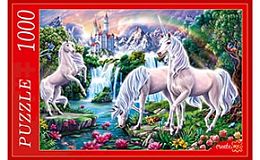 Jigsaw Red cat 1000 pieces: Unicorns And Castle