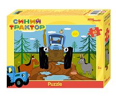 Step puzzle 60 pieces: Blue Tractor