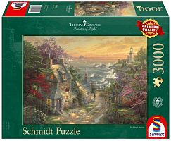 Schmidt puzzle 3000 pieces: Thomas kinkade. Rustic lighthouse