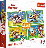 Trefl Puzzle 12#15#20#24 details: Among friends. Minnie and Mickey