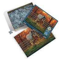 Cobble Hill 500 Pieces Puzzle: Horse with Foal at Sunset