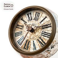 Pintoo clock puzzle 145 details: Country style-brown