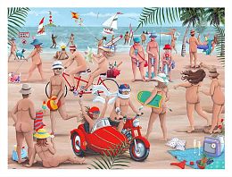 Pintoo Puzzle 1200 pieces: Peter Adderley. Nudist beach (18+)