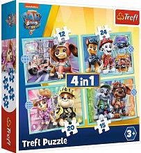 Puzzle Trefl 12#15#20#24 details: Hurry to the rescue, Puppy Patrol