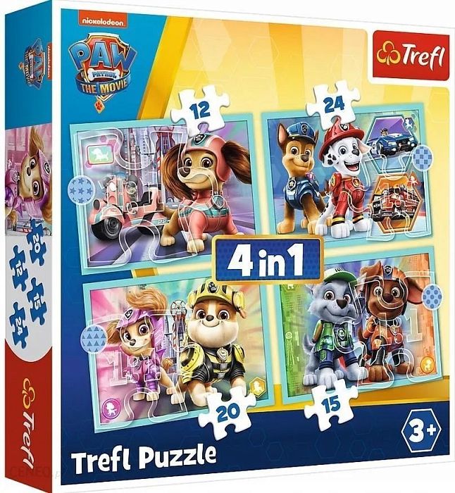 Puzzle Trefl 12#15#20#24 details: Hurry to the rescue, Puppy Patrol TR34394