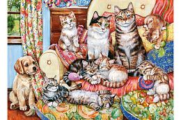 Castorland jigsaw puzzle 300 pieces: Family of kittens