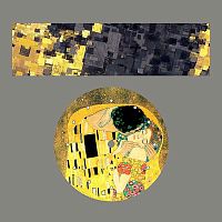 Pintoo clock puzzle 145 details: Klimt. A kiss