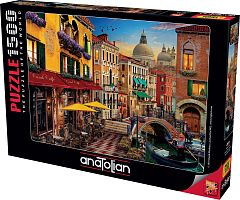 Puzzle Anatolian 1500 pieces: Cafe on the canal in Venice