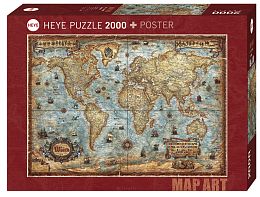 Puzzle Heye 2000 details: Old map