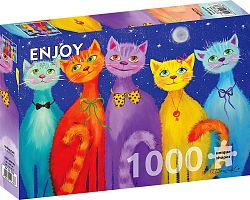 Enjoy 1000 Pieces Puzzle: Smiling Cats