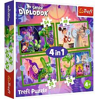 Puzzle Trefl 35#48#54#70 details: The World of the Dragon-Diplodocus