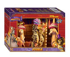 Set of 8 puzzles with 80 pieces: Madagascar 3