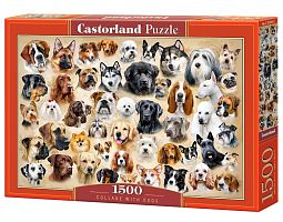 Castorland puzzle 1500 details: Dog breeds, collage