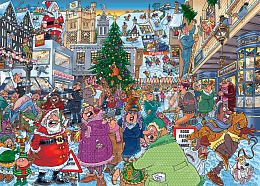 Puzzle Jumbo 2x1000 pieces: Wasgij. Santa in the town square (Christmas 19)