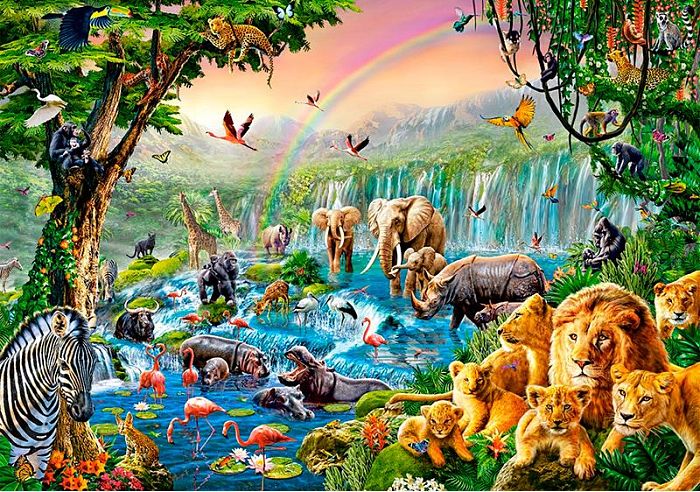 Puzzle Castorland 500 items: River in the jungle B-52141