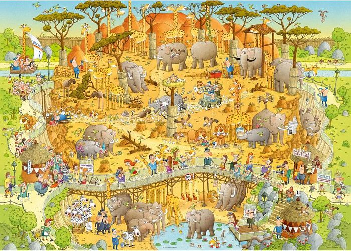 Jigsaw puzzle 1000 pieces Heye: African zoo 29639