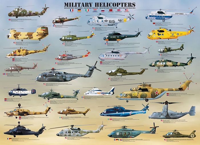 Puzzle Eurographics 1000 pieces: Military helicopters 6000-0088