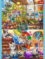 Trefl 2x500 pieces Puzzle: Painting Studio