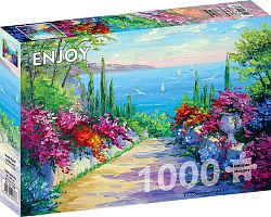 Enjoy 1000 pieces Puzzle: Sunny road to the sea