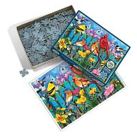 Cobble Hill 500 Pieces Puzzle: Summer Birds on the fence