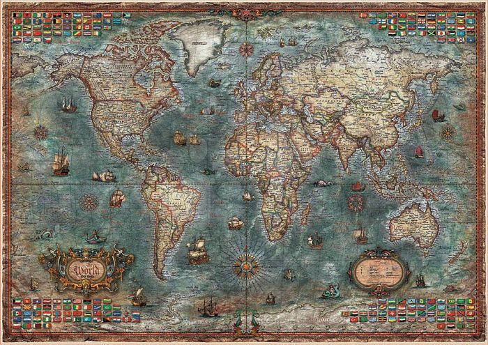 Educa puzzle 8000 pieces: Historical world map 18017