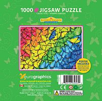 Eurographics 1000 pieces puzzle: Rainbow of butterflies (metal box)