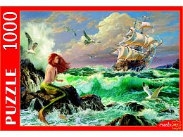 Puzzle Red Cat 1000 pieces: A mermaid and a ship