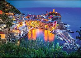 Trefl puzzle 2000 details: Vernazza at dusk