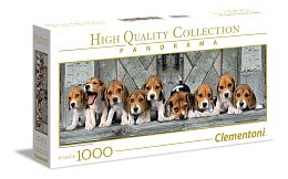 The panorama Clementoni puzzle 1000 pieces: Puppies hound