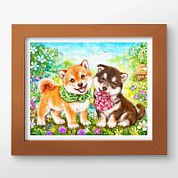 Pintoo 500 pieces puzzle: Shiba inu puppies