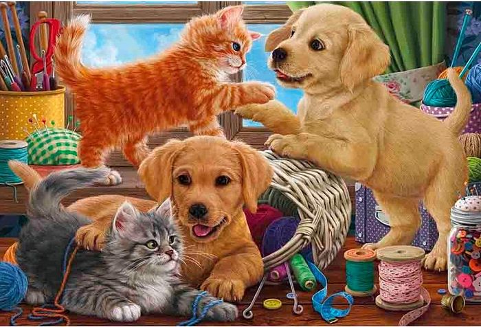 Puzzle TOP Puzzle 500 details: Fluffy Helpers ХТП500-6811