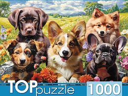 TOP Puzzle 1000 Pieces: Funny Puppy Selfie