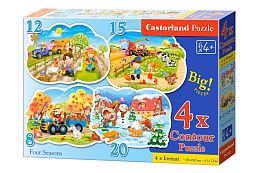 Puzzle Castorland 8#12#15#20 details: Four seasons