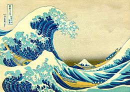 Enjoy 1000 Pieces puzzle: Katsushika Hokusai. The big wave at Kanagawa