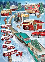 Cobble Hill 1000 Pieces Puzzle: Christmas Holidays. Camping sites